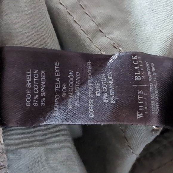 Sz 8 WHBM Green Cotton Capri's - Picture 7 of 8